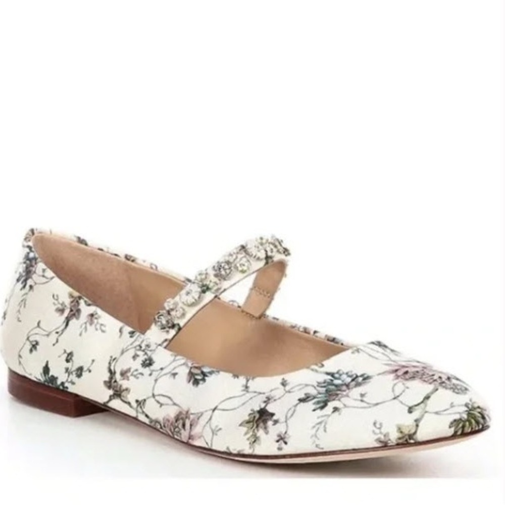 NIB Nicola Bathie x Antonio Melani Elizabeth Ballet Flower Embellished Flats 9.5